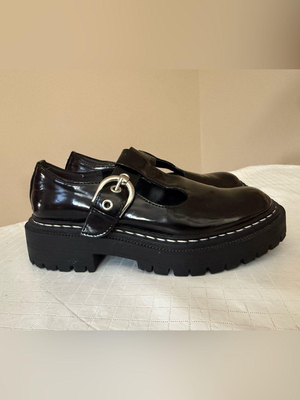 Circus by Sam Edelman Black Patent Mary Jane Platform Shoes